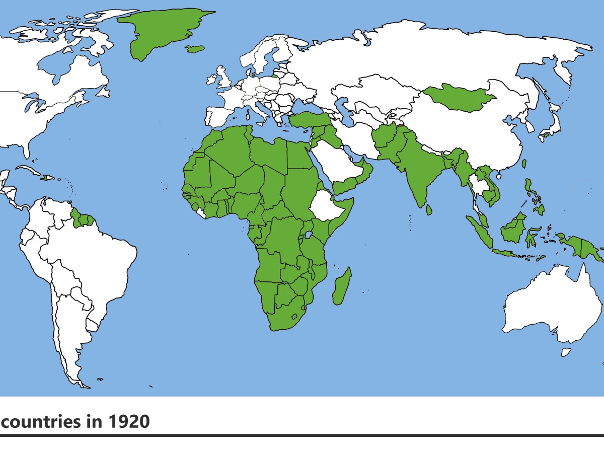 Colonised countries and carbon footprints